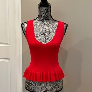 Lea & Viola Red Peplum Top